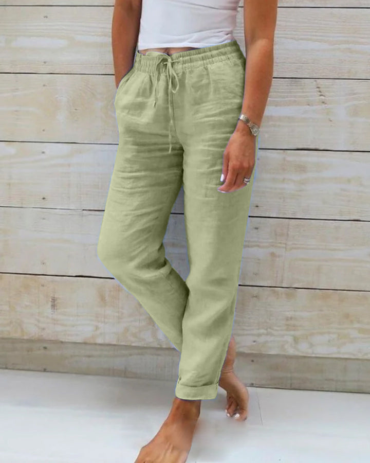 Paulina® | Elasticated trousers made from cotton and linen