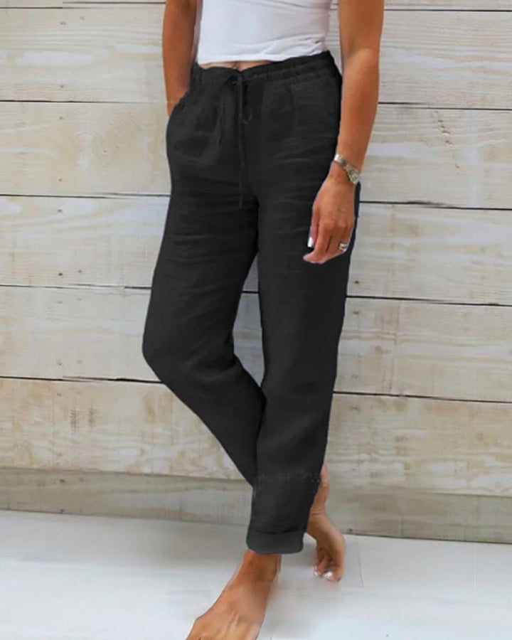 Paulina® | Elasticated trousers made from cotton and linen