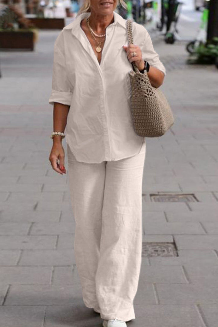 Greta  | The Relaxed Shirt & Trousers Two-Piece Set
