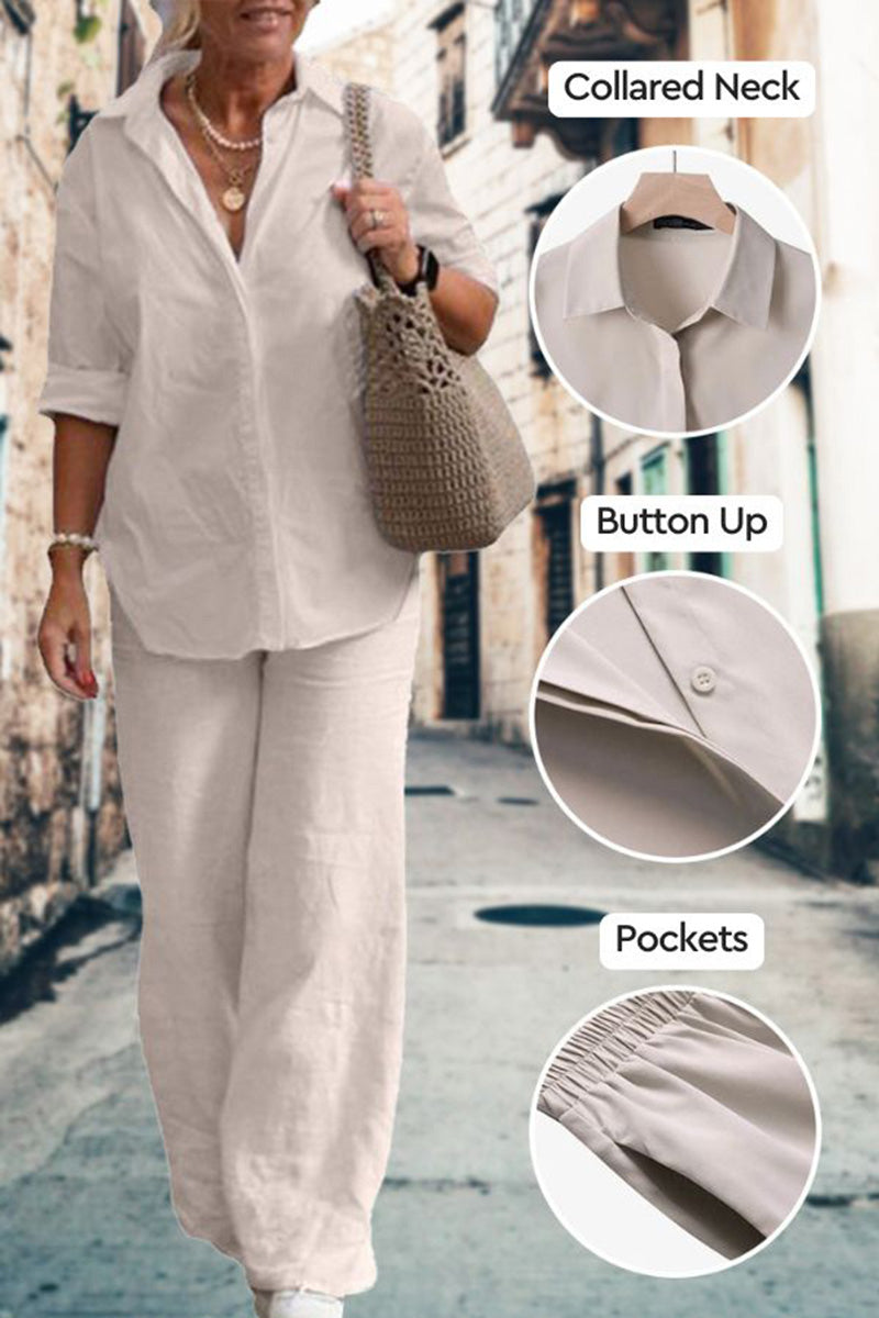 Greta  | The Relaxed Shirt & Trousers Two-Piece Set