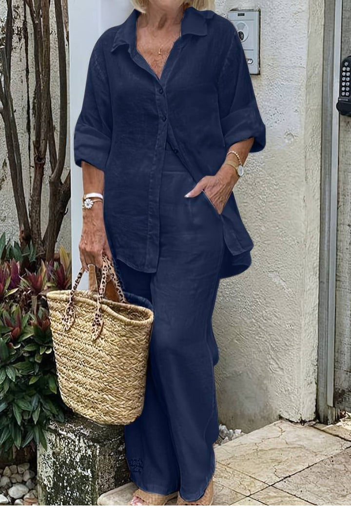 Greta  | The Relaxed Shirt & Trousers Two-Piece Set