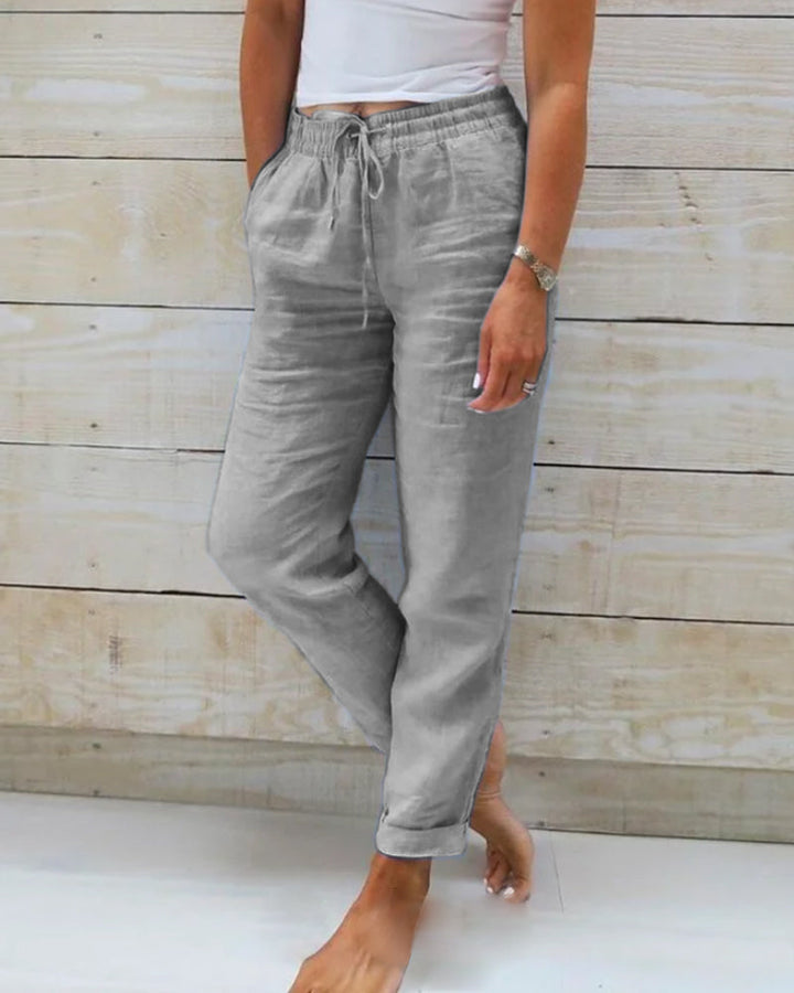 Paulina® | Elasticated trousers made from cotton and linen