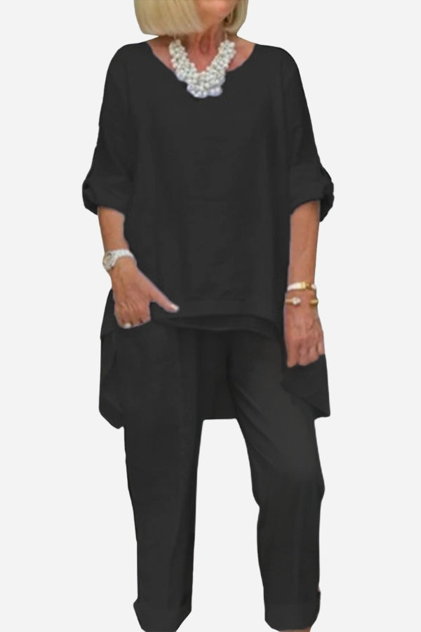 Ximena  | Asymmetrical Two-Piece Trouser Set