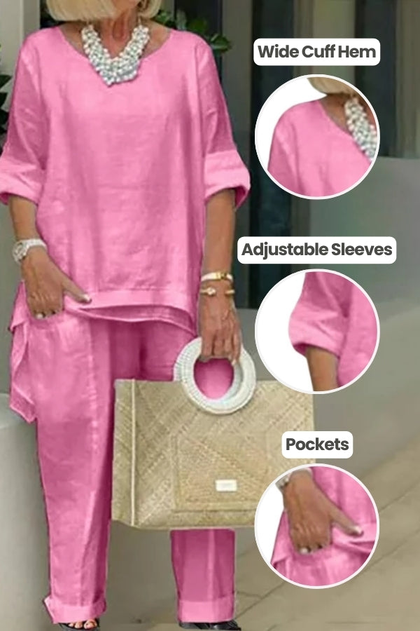 Ximena  | Asymmetrical Two-Piece Trouser Set
