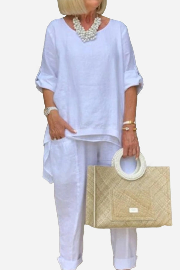 Ximena  | Asymmetrical Two-Piece Trouser Set