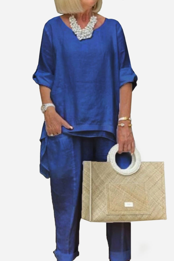 Ximena  | Asymmetrical Two-Piece Trouser Set