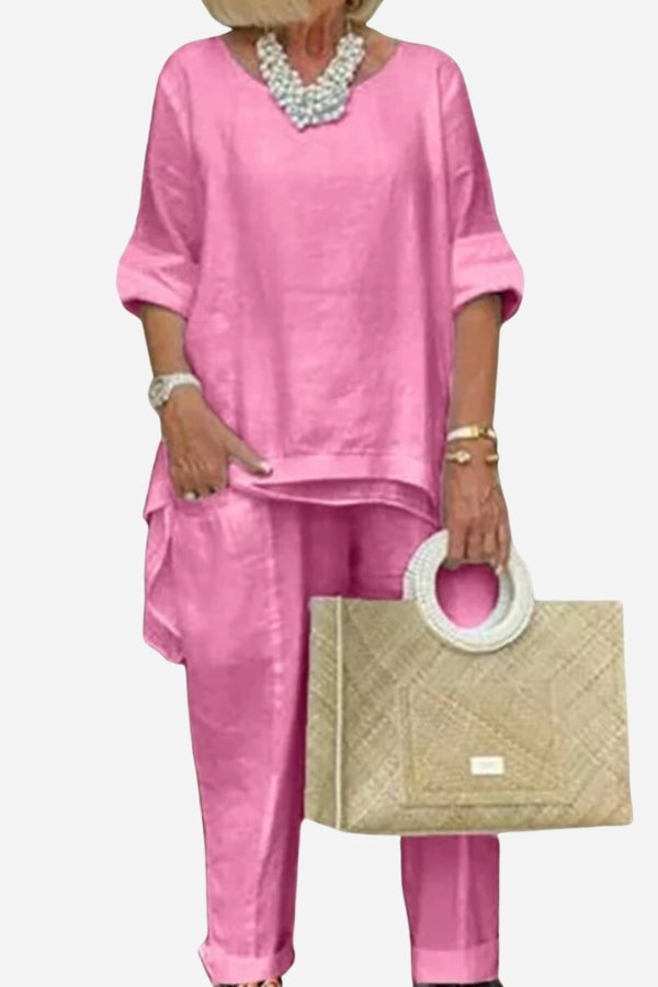 Ximena  | Asymmetrical Two-Piece Trouser Set