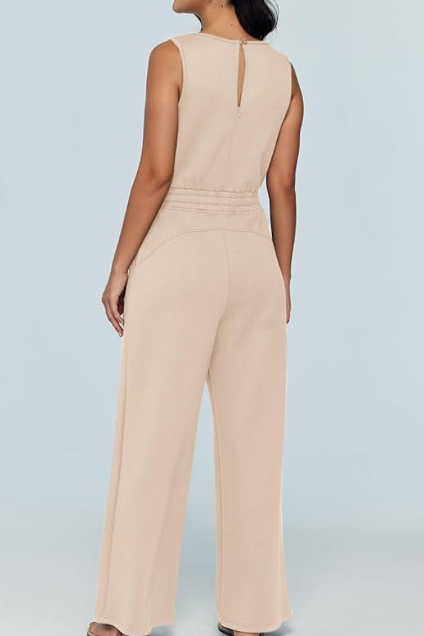 Xiomara  | Sleeveless Wide Leg Pants Jumpsuit