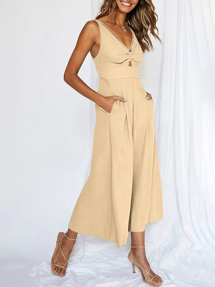 Leire® | High-waisted V-neck jumpsuit