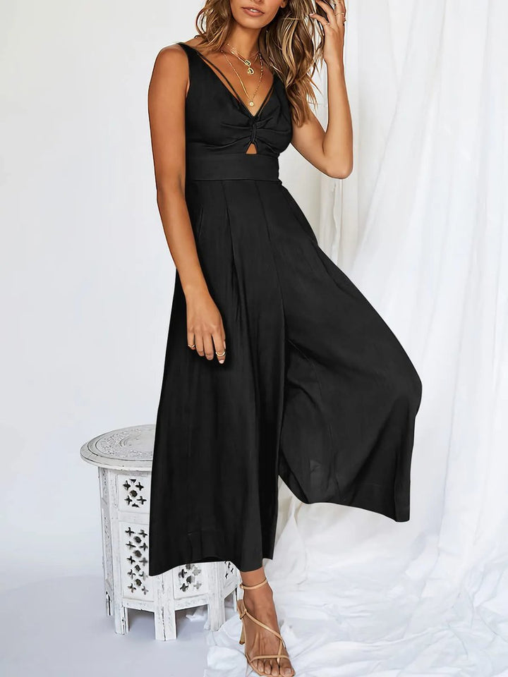 Leire® | High-waisted V-neck jumpsuit