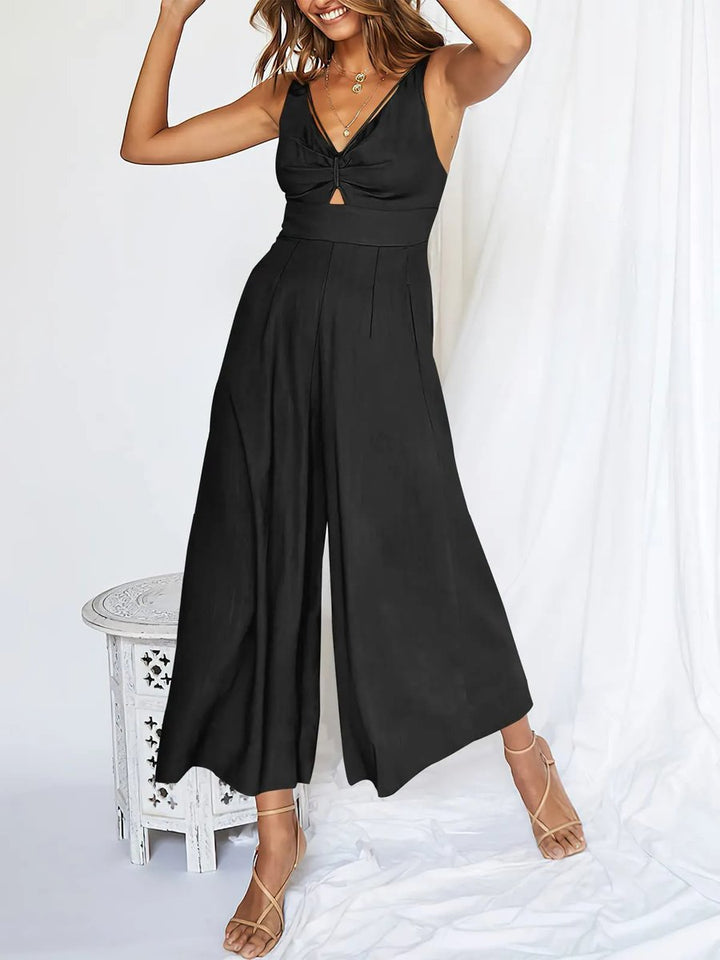 Leire® | High-waisted V-neck jumpsuit