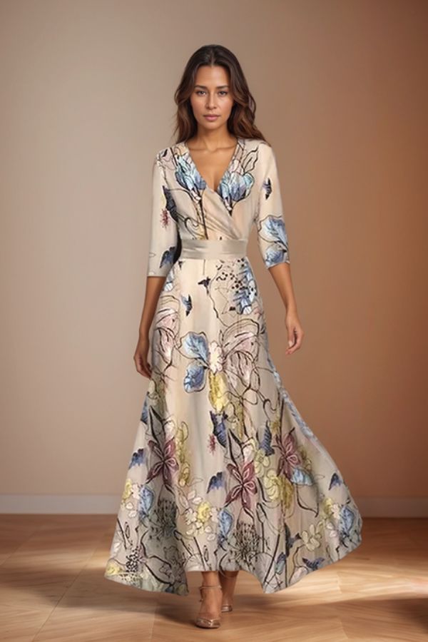 Isabella - Timeless Elegance Floral Dress