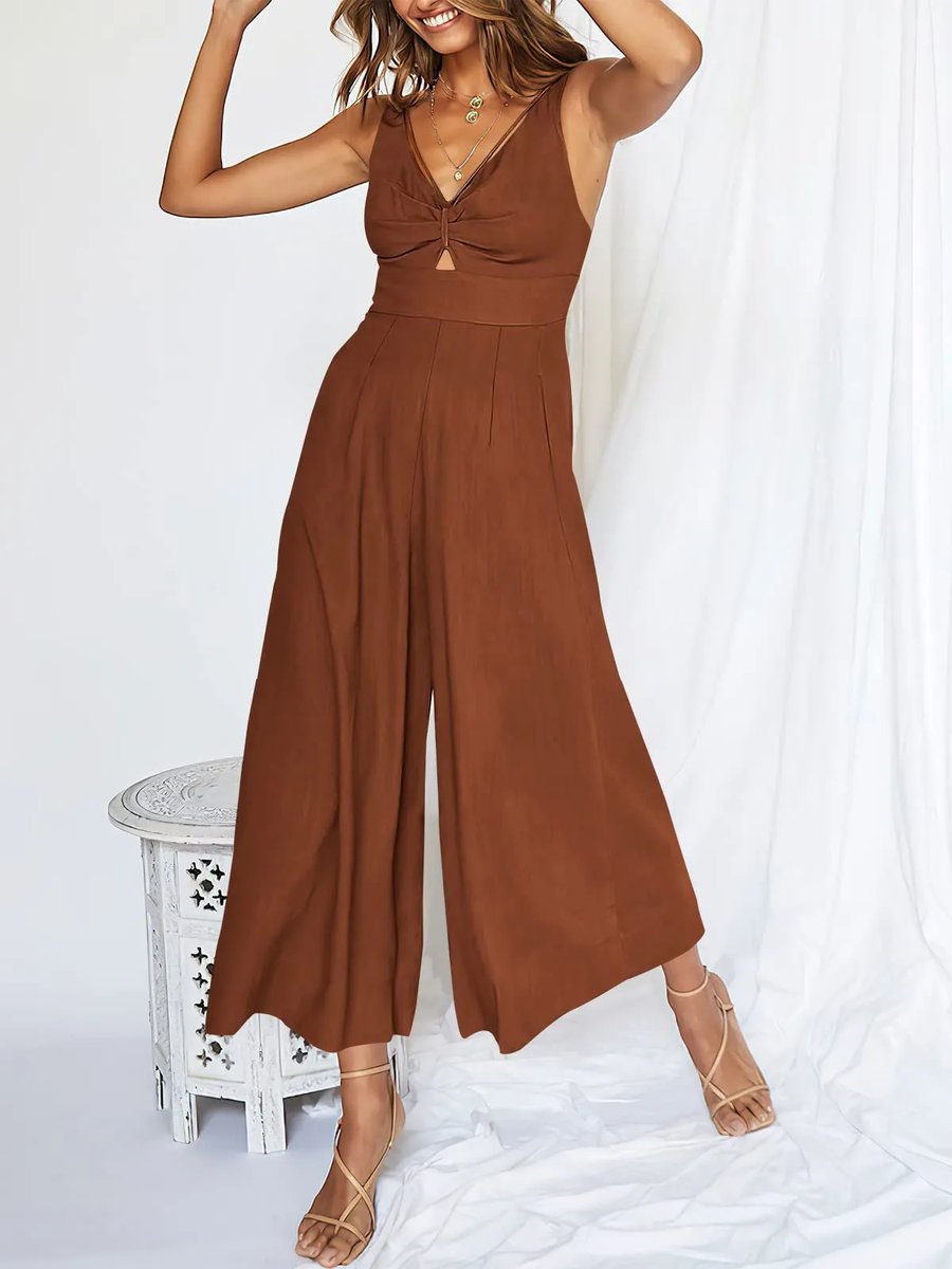 Leire® | High-waisted V-neck jumpsuit