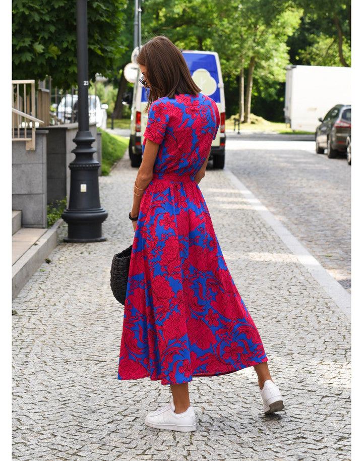 Amelie | Floral Wrap Midi Dress