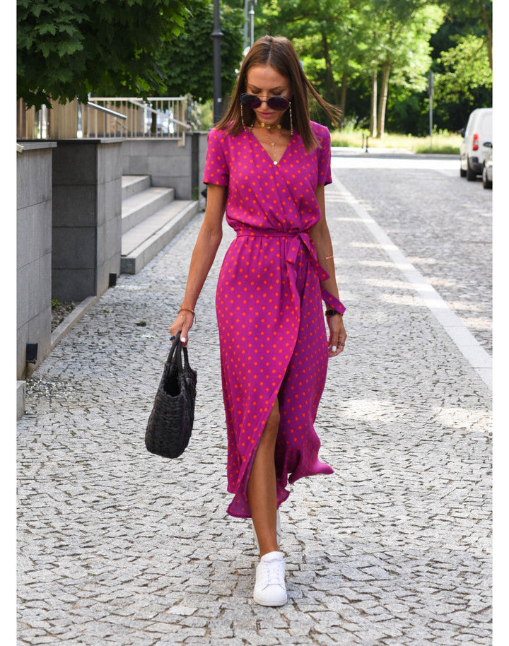 Amelie | Floral Wrap Midi Dress