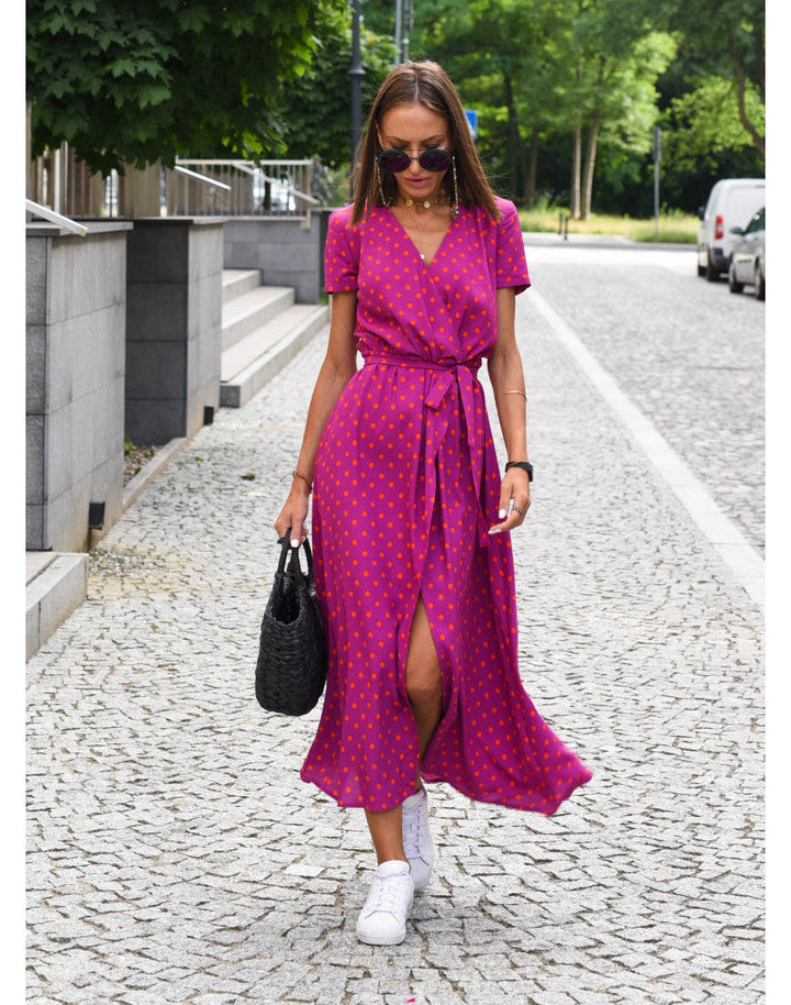 Amelie | Floral Wrap Midi Dress