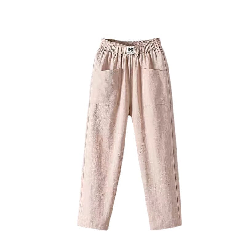 Justina® | Cotton and linen trousers with elasticated waist
