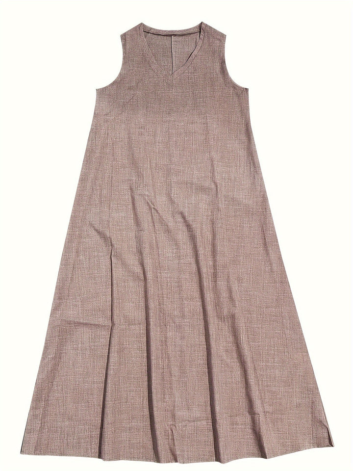 Mia™ - Classic V-Neck Maxi Dress