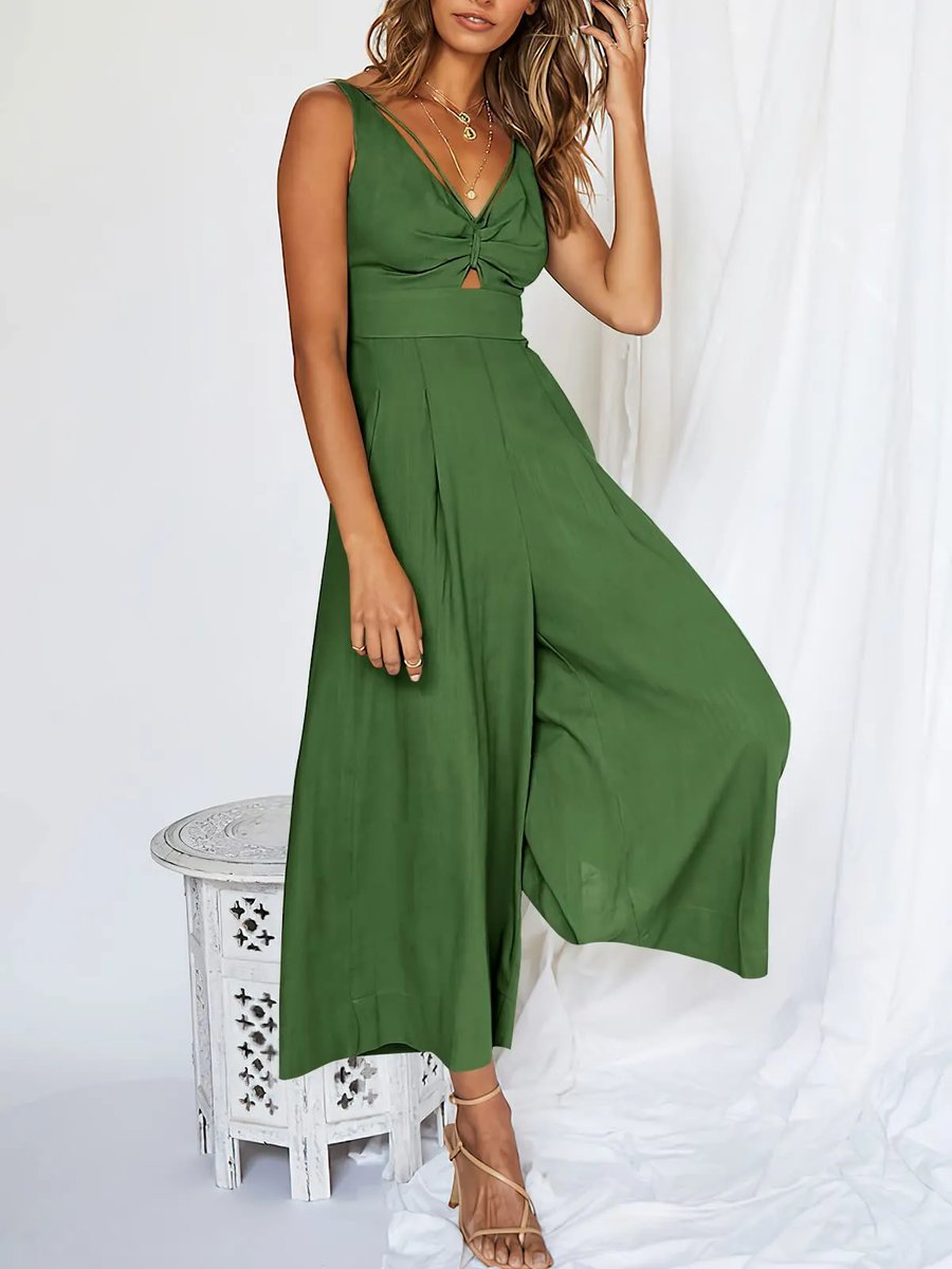 Leire® | High-waisted V-neck jumpsuit