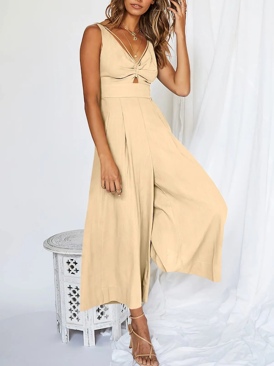 Leire® | High-waisted V-neck jumpsuit