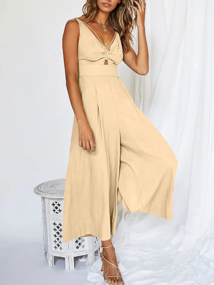 Leire® | High-waisted V-neck jumpsuit