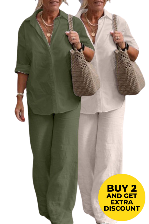 Greta  | The Relaxed Shirt & Trousers Two-Piece Set