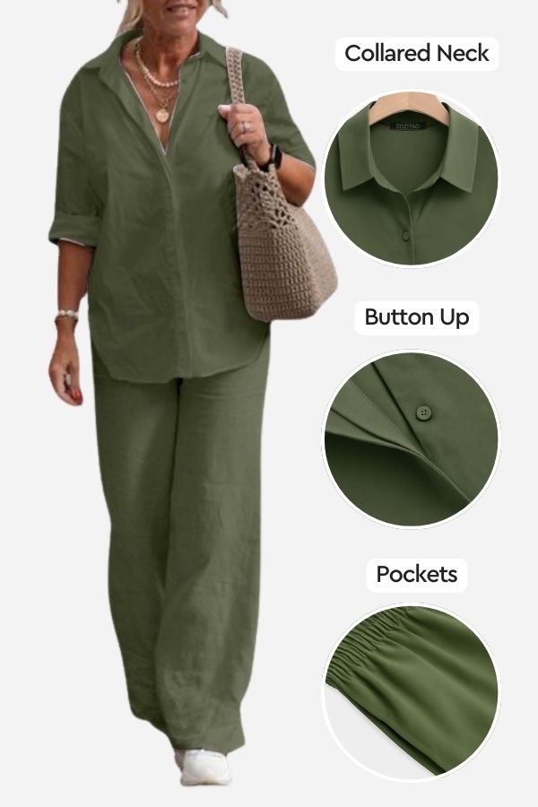 Greta  | The Relaxed Shirt & Trousers Two-Piece Set