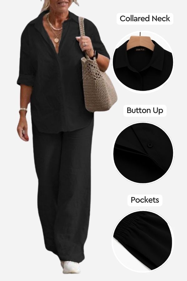 Greta  | The Relaxed Shirt & Trousers Two-Piece Set