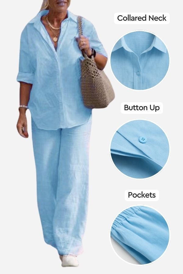 Greta  | The Relaxed Shirt & Trousers Two-Piece Set