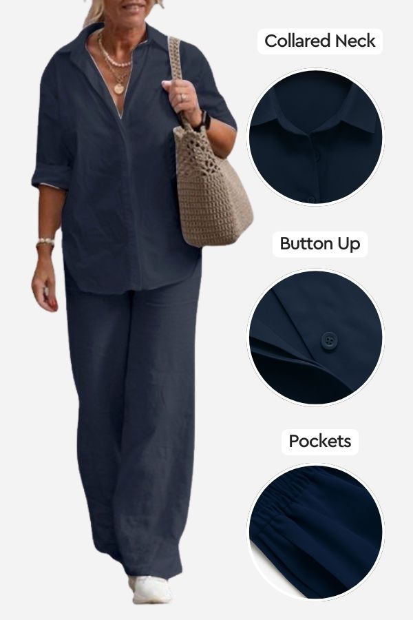 Greta  | The Relaxed Shirt & Trousers Two-Piece Set
