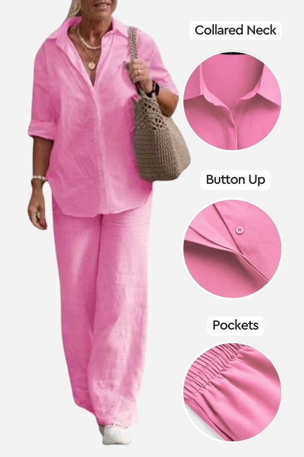 Greta  | The Relaxed Shirt & Trousers Two-Piece Set