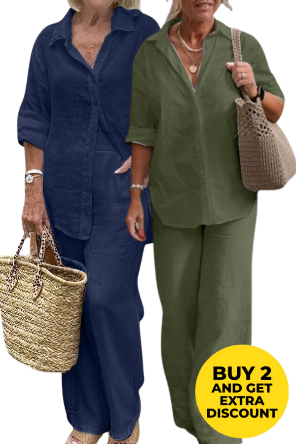 Greta  | The Relaxed Shirt & Trousers Two-Piece Set