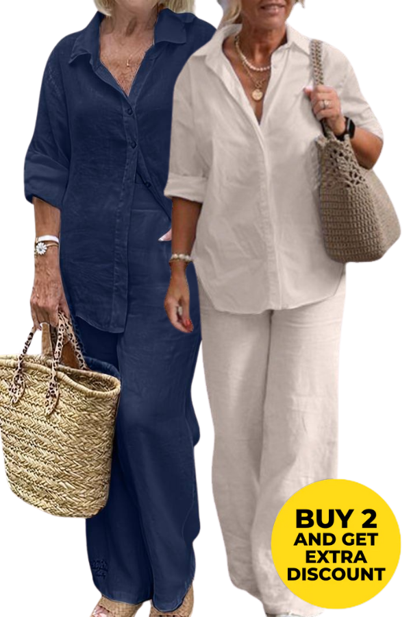 Greta  | The Relaxed Shirt & Trousers Two-Piece Set