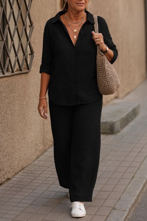 Greta  | The Relaxed Shirt & Trousers Two-Piece Set